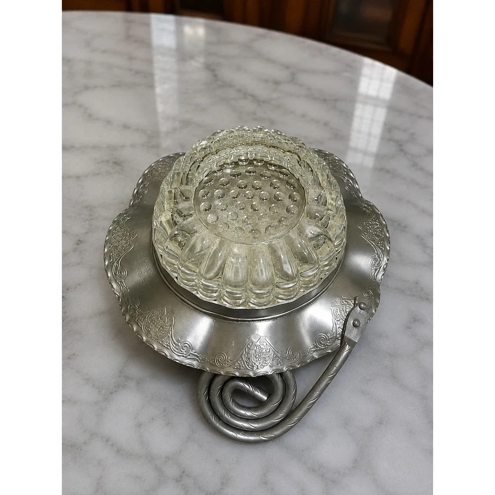 Vintage Farber & Shlevin Inc. Hand Wrought Aluminum Bon Bon / Candy Dish